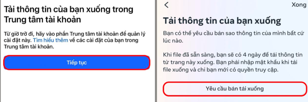 Yêu cầu bản tải xuống tin nhắn